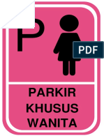 Sign Parkir Khusus Wanita