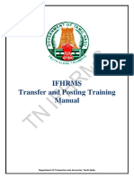 TNTR - IFHRMS - HRMS - Transfer and Posting - User Manual English - Ver 1.1