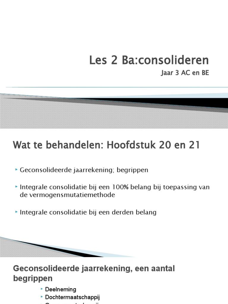 Instructie Week 2 Ba Consolidatie | PDF