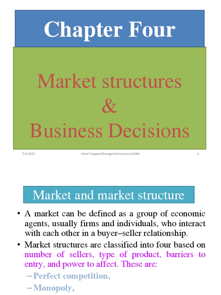 Chapter 4 Market Structure | PDF | Profit (Economics) | Perfect Competition