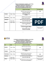 Graduate SCH - Year 2 Evening Timetable 2nd Sem