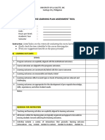 Course Learning Plan Assessment