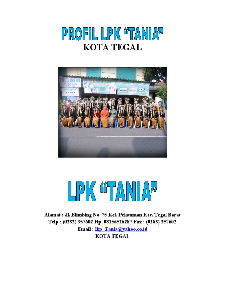 LPK Tania: Kursus Tata Rias Tegal | PDF