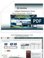 Toyota Multiplex Resistance Test - Quick Training Guide QT611E