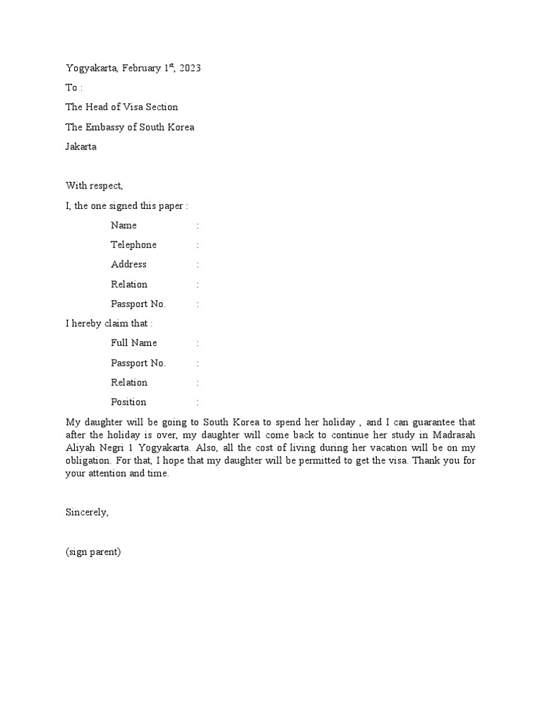 Contoh Surat Orang Tua | PDF