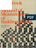 Is SP 27 - 1987 (RA 1996) Handbook On Methodof Measurement of Buildings Works (First Revision)