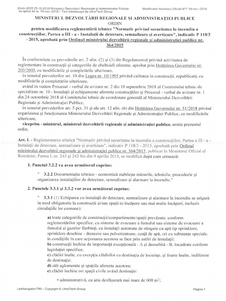 P118!3!2018 Ordin 6025 Monitorul Oficial | PDF