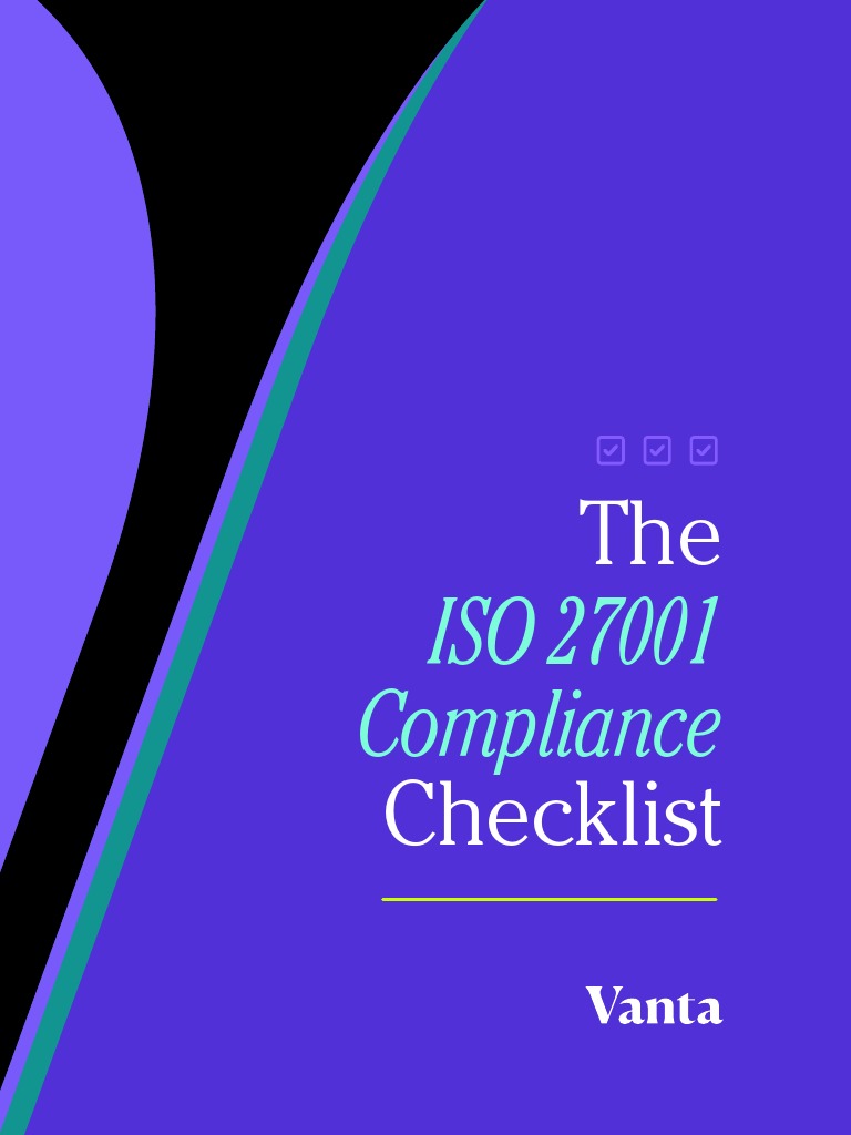 Vanta Iso27001 Checklist Pdf Information Security Risk