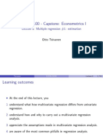 ECON-C4100 - Capstone: Econometrics I: Lecture 6: Multiple Regression #1: Estimation