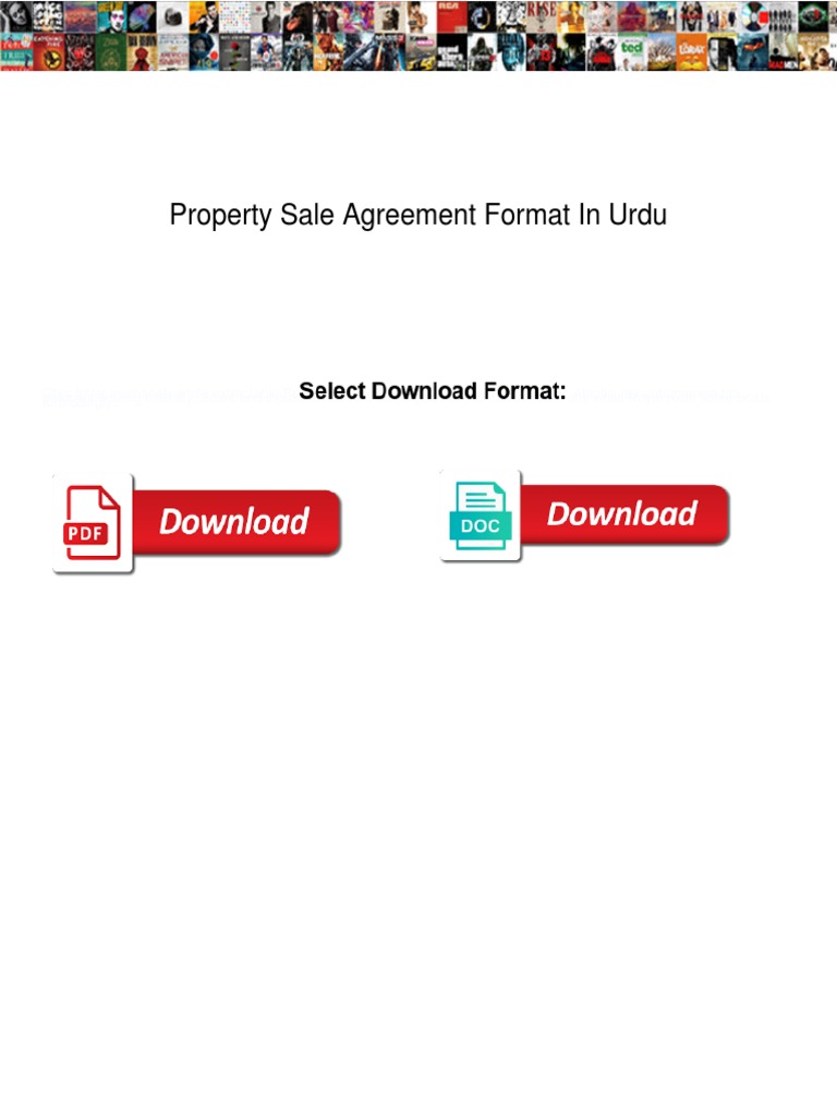 Property Sale Agreement Format in Urdu PDF Lease Leasehold Estate