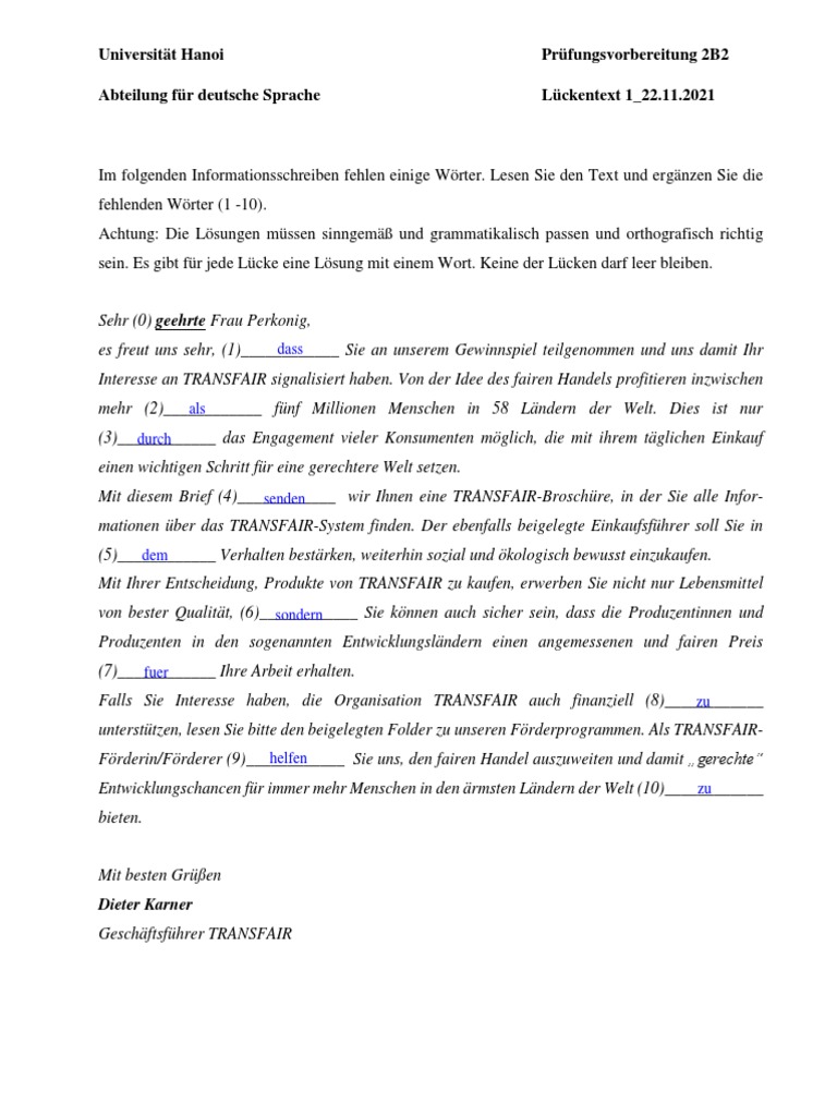 Lückentext 1 | PDF