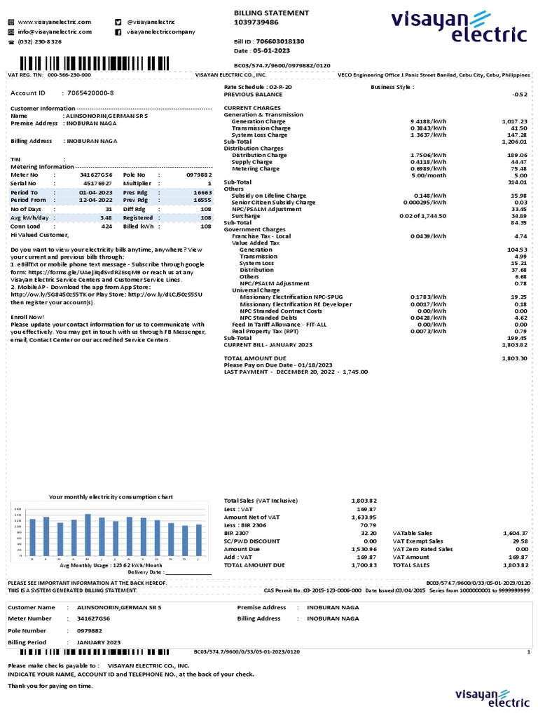 Electric Bill | PDF | Value Added Tax | Economies
