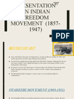 Presentation On Indian Freedom MOVEMENT (1857-1947) : Himani Jain Shift-Ii Div - A'