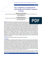 Effect of Resource Alignment On Organizational Performance of Listed Energy and Petroleum Companies in Kenya