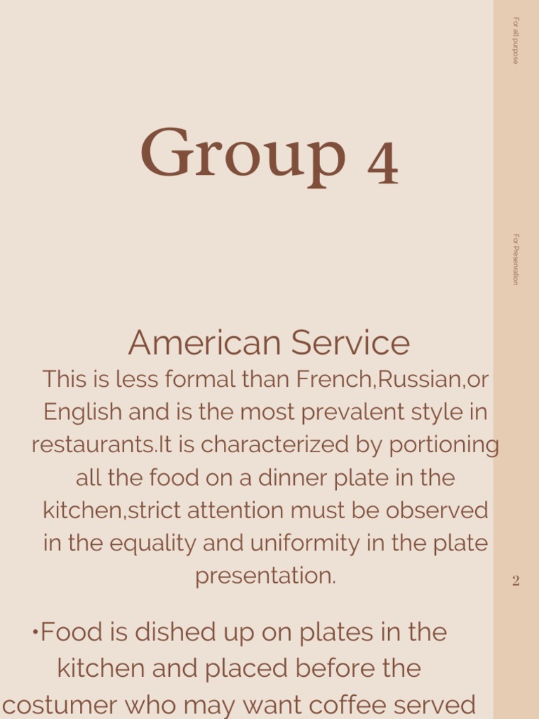 FNB American Service Style Group 4 PDF