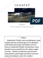 Filsafat: Pengajar: Pdt. Jon Mister R. Damanik, M. TH