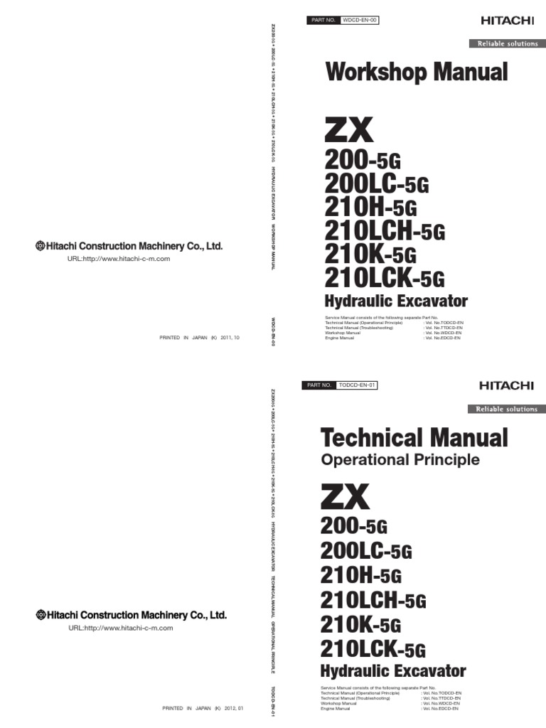 Hitachi Zaxis 210 Excavator Manual | PDF | Gsm | International