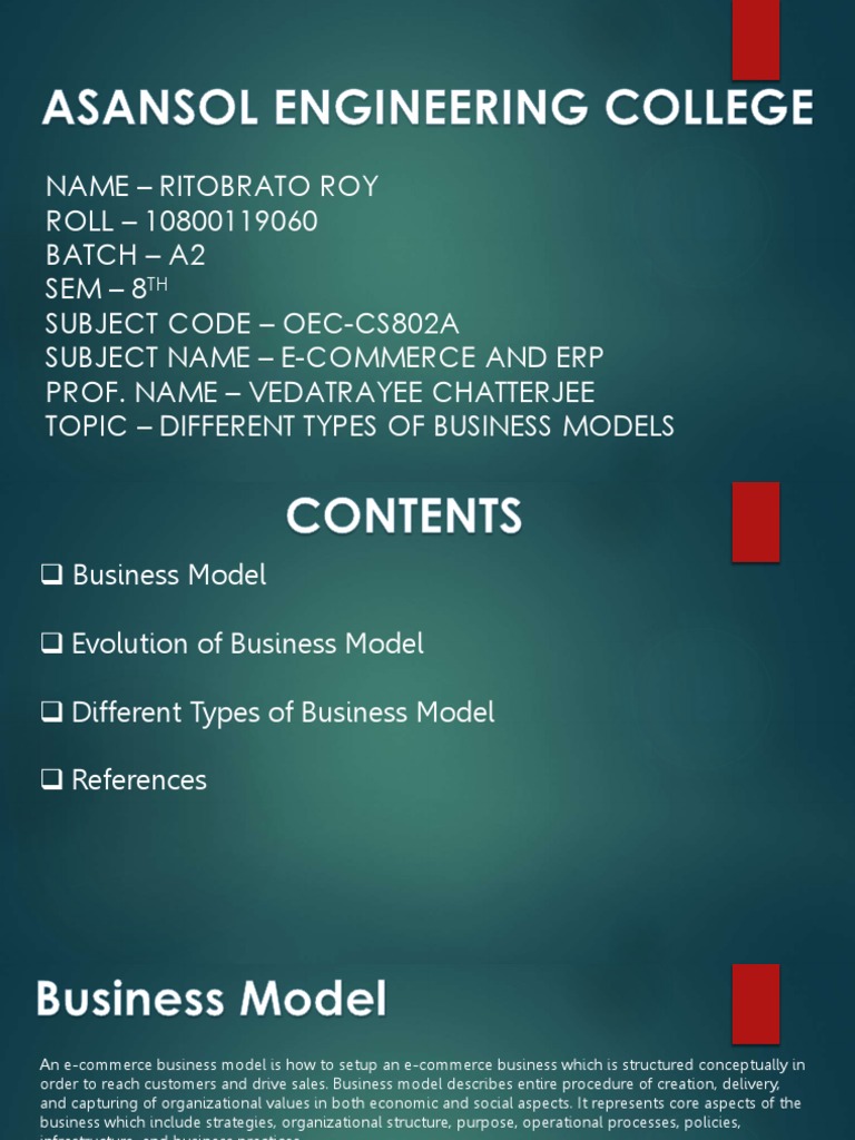 E-Commerce Business Models Guide | PDF | Business Model | E Commerce