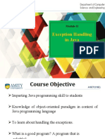 Module II Exception Handling