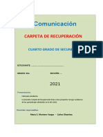 Carpeta de Recuperación 2021-4to Grado - Comunicación