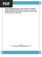 Implementing Security Using Iris Recognition Using Matlab