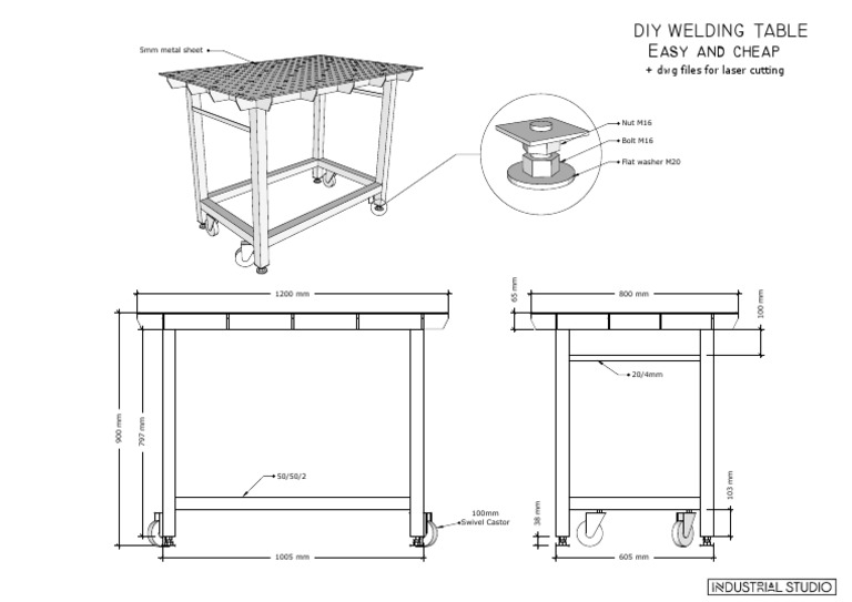 Planos de Mesa para Soldar DIY | PDF