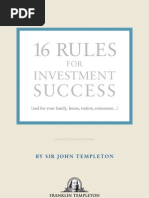 16 Rules for Investing - Sir John Templeton