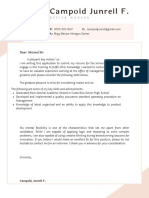 Pink Minimalist Business Cover Letter 