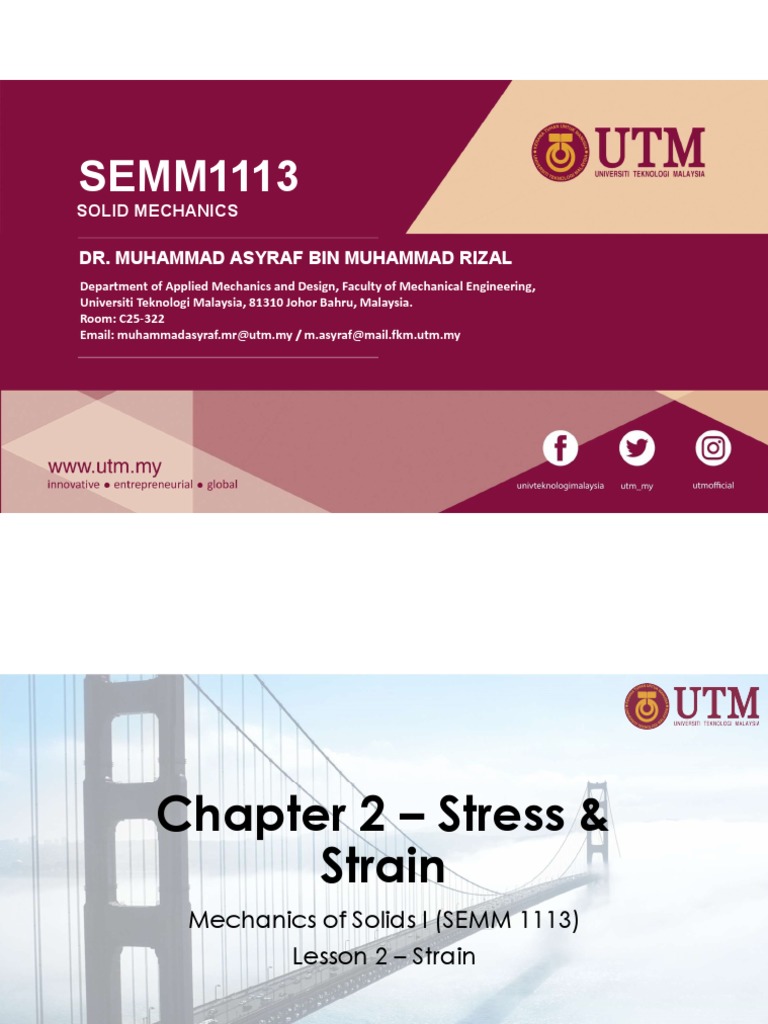 Semm 1113 C2l2 Dr Asyraf Pdf Stress Mechanics Applied And