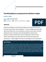 Prochlorophyta As A Proposed New Division of Algae - Nature
