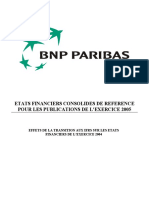 Etats Financiers Consolides de Reference Pour Les Publications de L'Exercice 2005