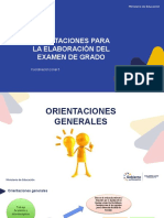 Orientaciones para el Examen de Grado