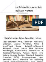 Bahan Hukum dalam Penelitian