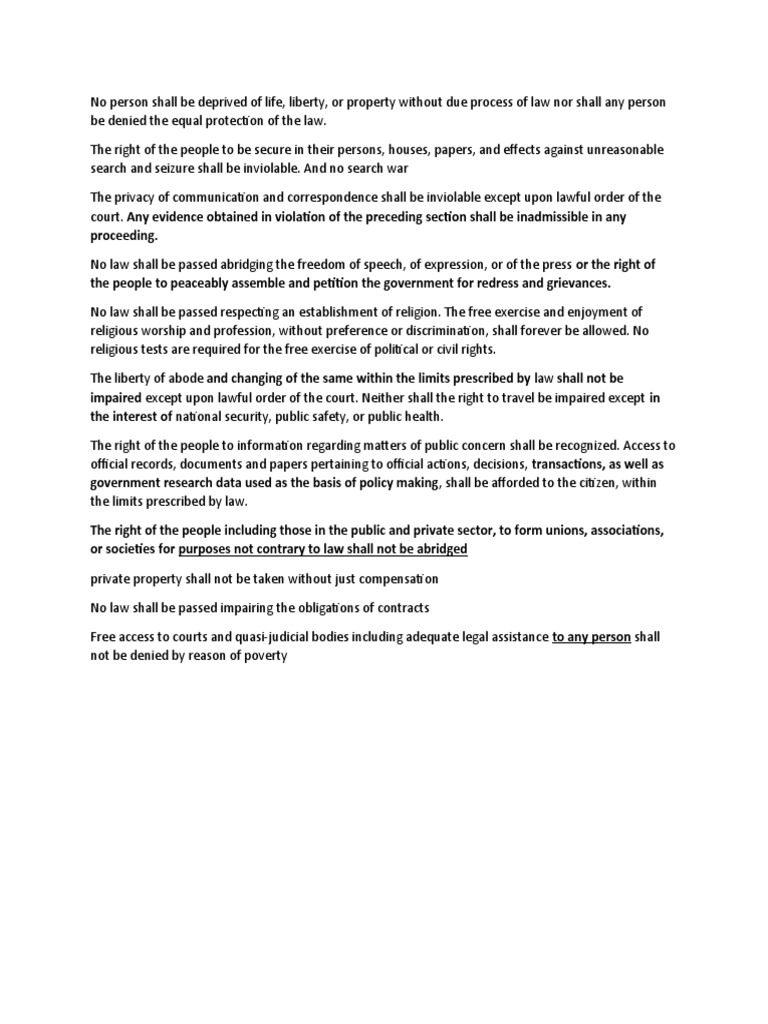 BILL OF RIGHT MEANING DEFINITION visual data 3