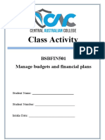 BSBFIN501 - CAC Class Activities