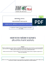 Reporte anual de salud y seguridad laboral Kimex Naucalpan
