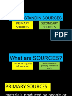 Lesson 1 - Understanding Sources