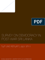 Democracy in Post-War Sri Lanka - Top Line Report
