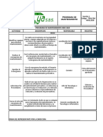 Formatos para El Programa de Mantenimiento