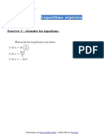 Logarithme Neperien Exercice 5 Terminale