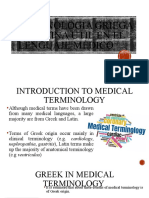 Terminología Griega y Latina Útil en El Lenguaje - Parte 1 SEMANA II