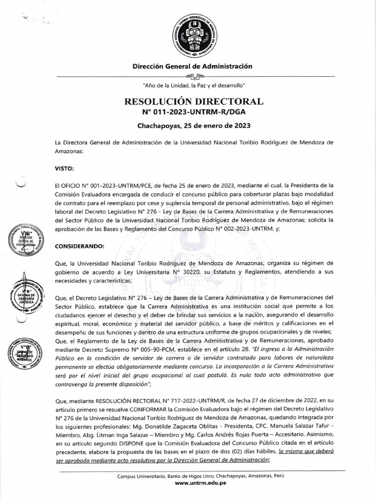 Resolución Directoral | PDF