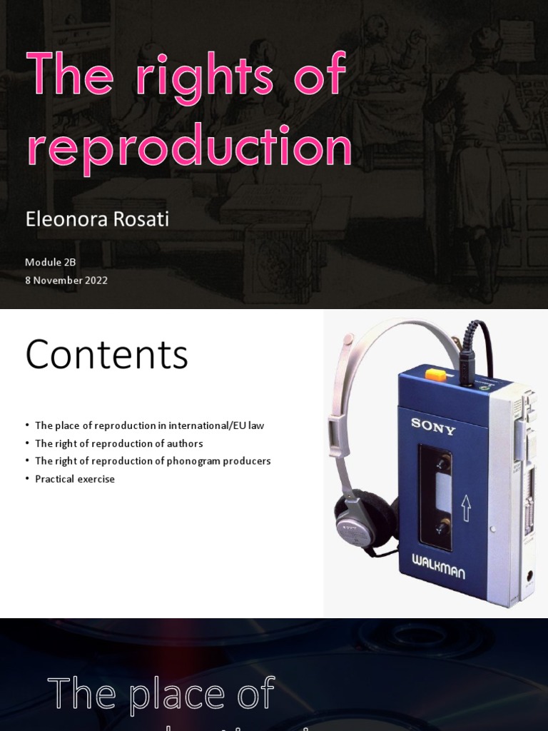 The Right of Reproduction | PDF | Copyright | Crime & Violence