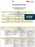 Planning de La Journée Des Doctorants Du 29-02-2020