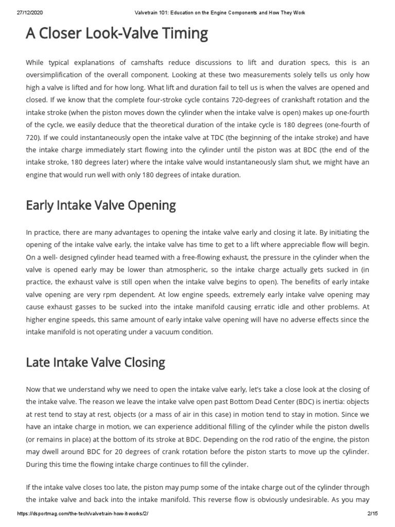 Valvetrain 101 - Education On The Engine Components and How They Work