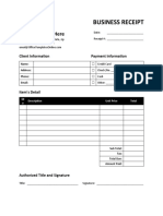 Business Receipt Template