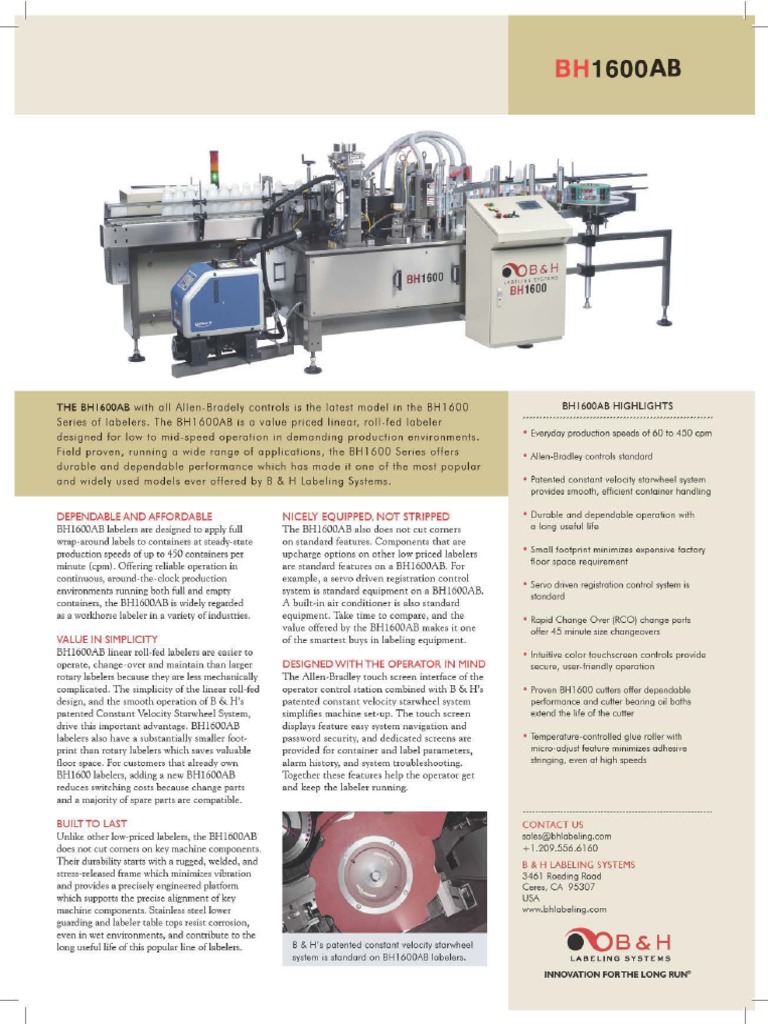 BH Datasheet BH1600 | PDF
