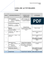 Cronograma de Actividades Tutoría Viii