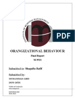 Organizational Behavior Report Insights