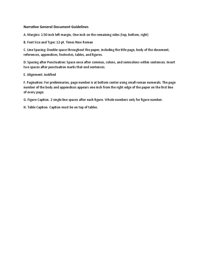 Narrative General Document Guidelines PDF